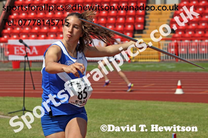 Inter girls javelin, 2015 English Schools Track and Field Champs., Gateshead Stadium. Photo: David T. Hewitson/Sports for All Pics